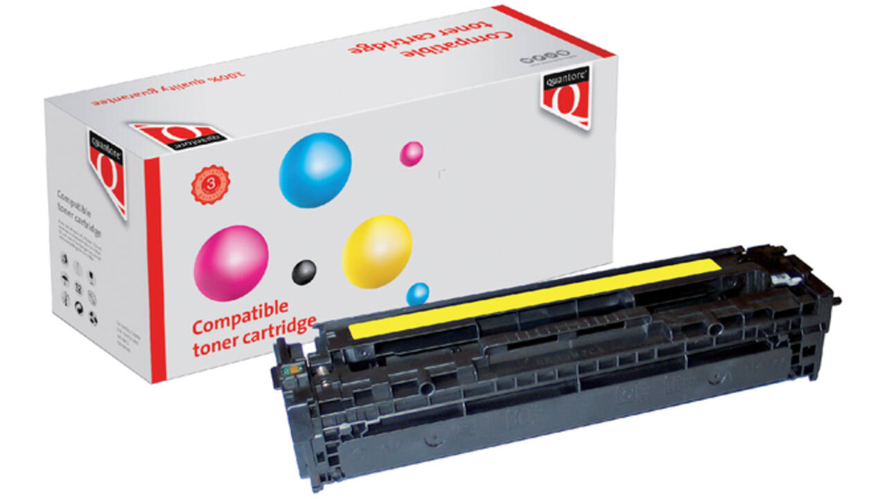 Tonercartridge Quantore alternatief tbv HP CB542A 125A geel