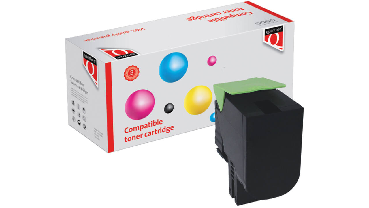 Tonercartridge Quantore alternatief tbv Lexmark 70C0H10 zwart