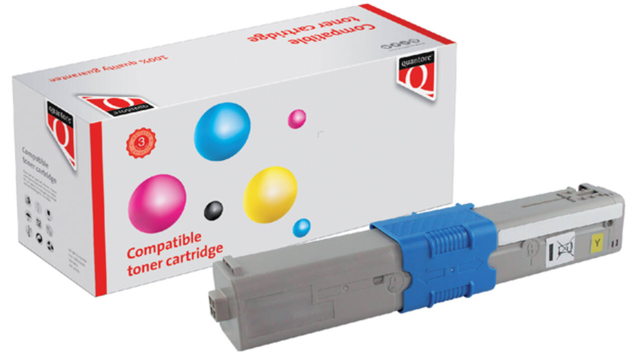 Toner Quantore alternatief tbv Oki 44469722 geel