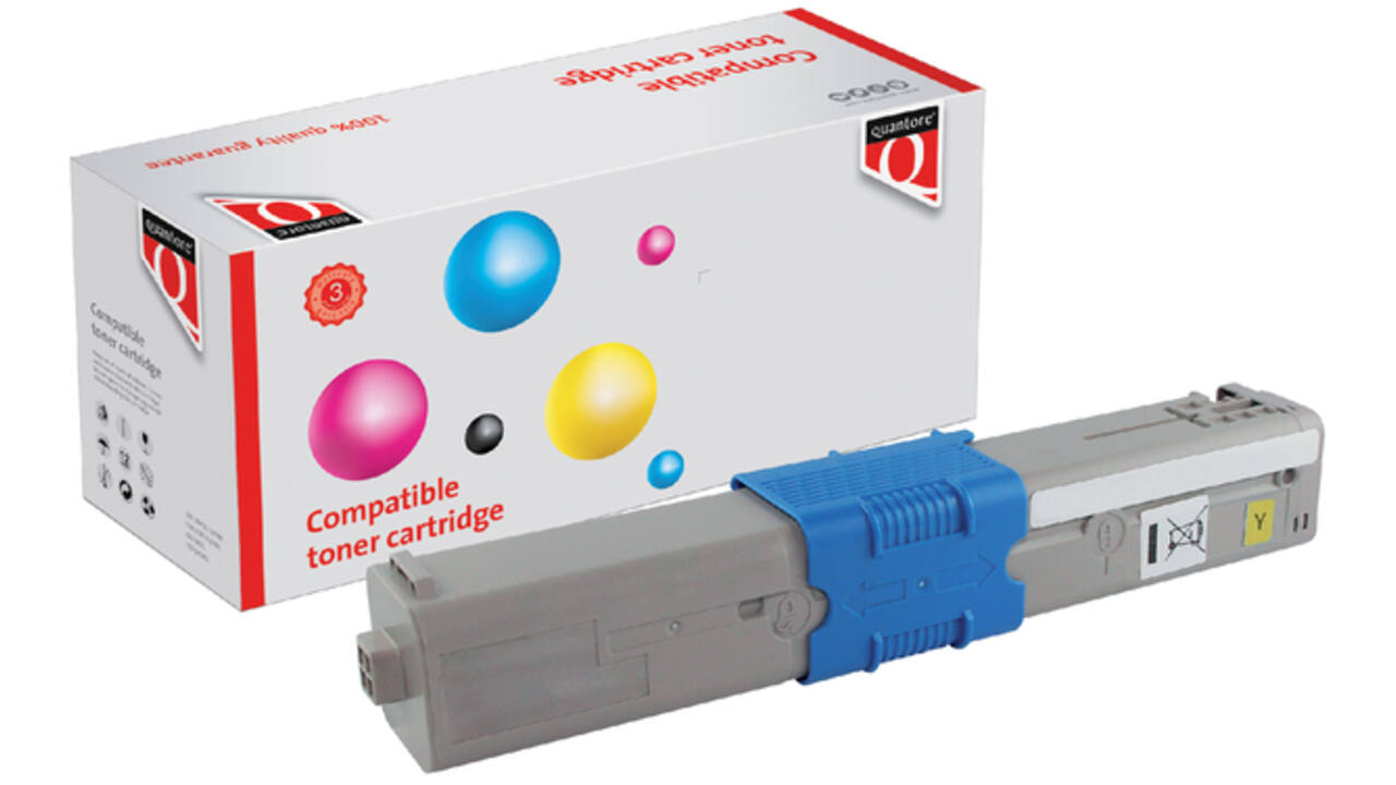 Toner Quantore alternatief tbv Oki 44469704 geel