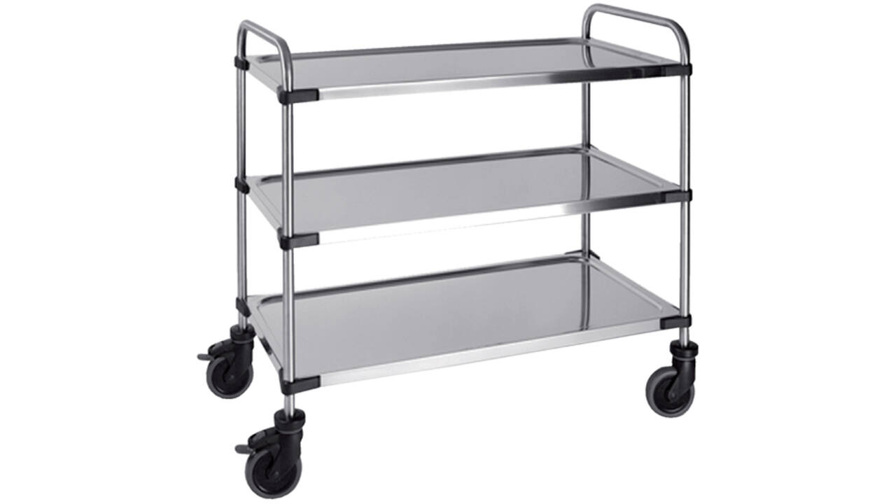 Serveerwagen met 3 plateaus 870x570x950mm