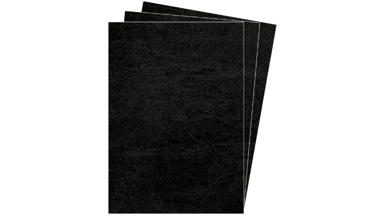 Voorblad Fellowes A4 lederlook zwart 25stuks