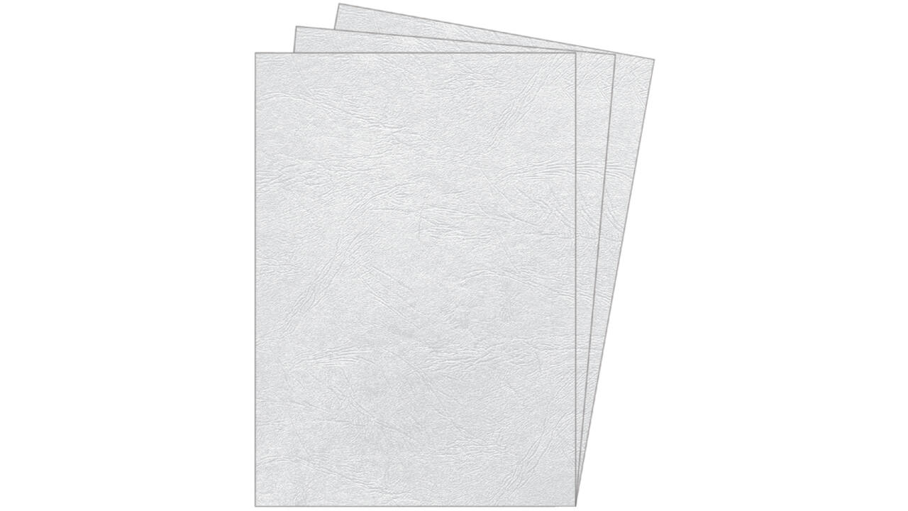Voorblad Fellowes A4 lederlook wit 100stuks