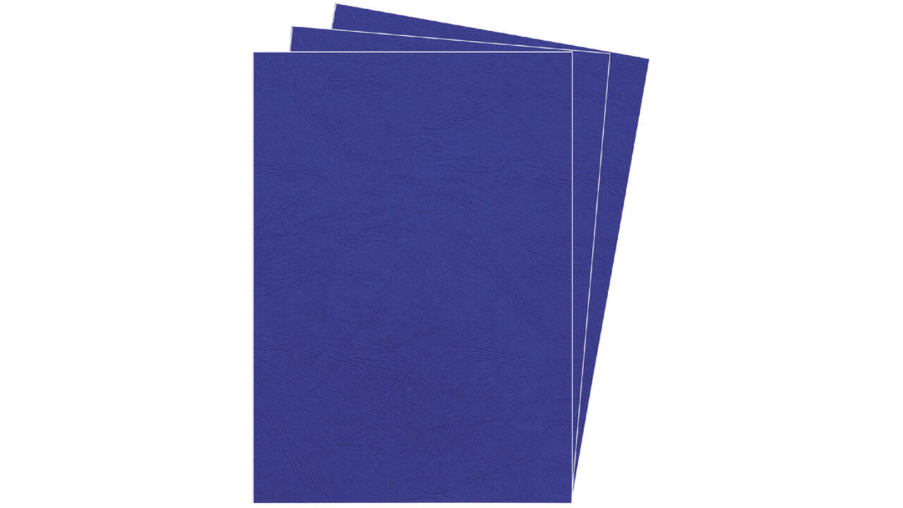 Voorblad Fellowes A4 lederlook royal blauw 100stuks