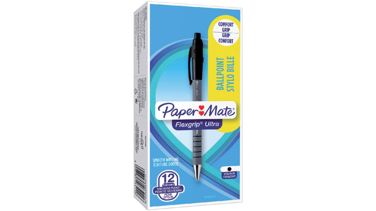 Balpen Paper Mate Flexgrip Ultra medium zwart