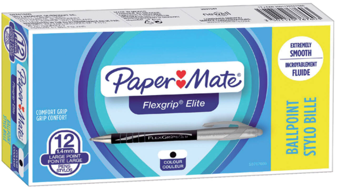 Balpen Paper Mate Flexgrip Elite breed zwart