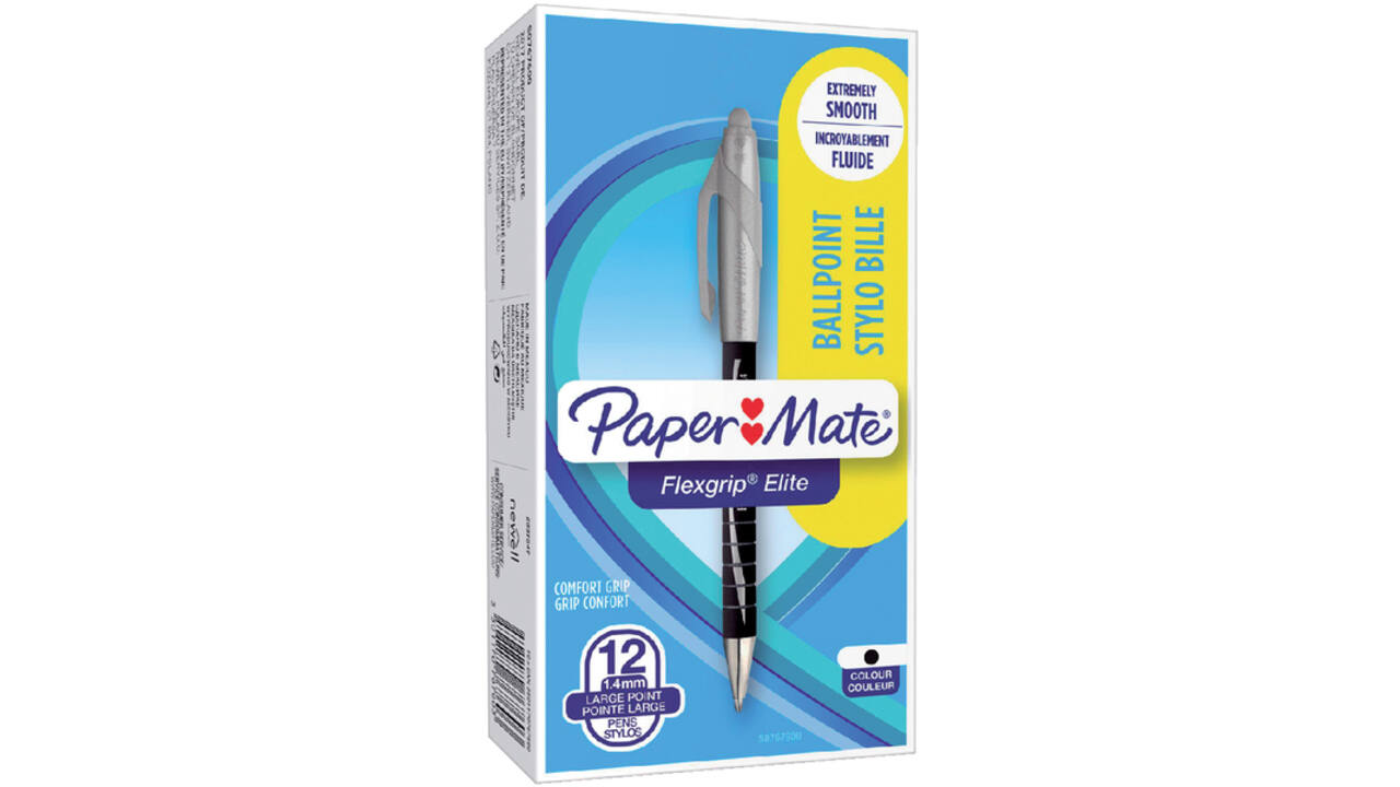 Balpen Paper Mate Flexgrip Elite breed zwart