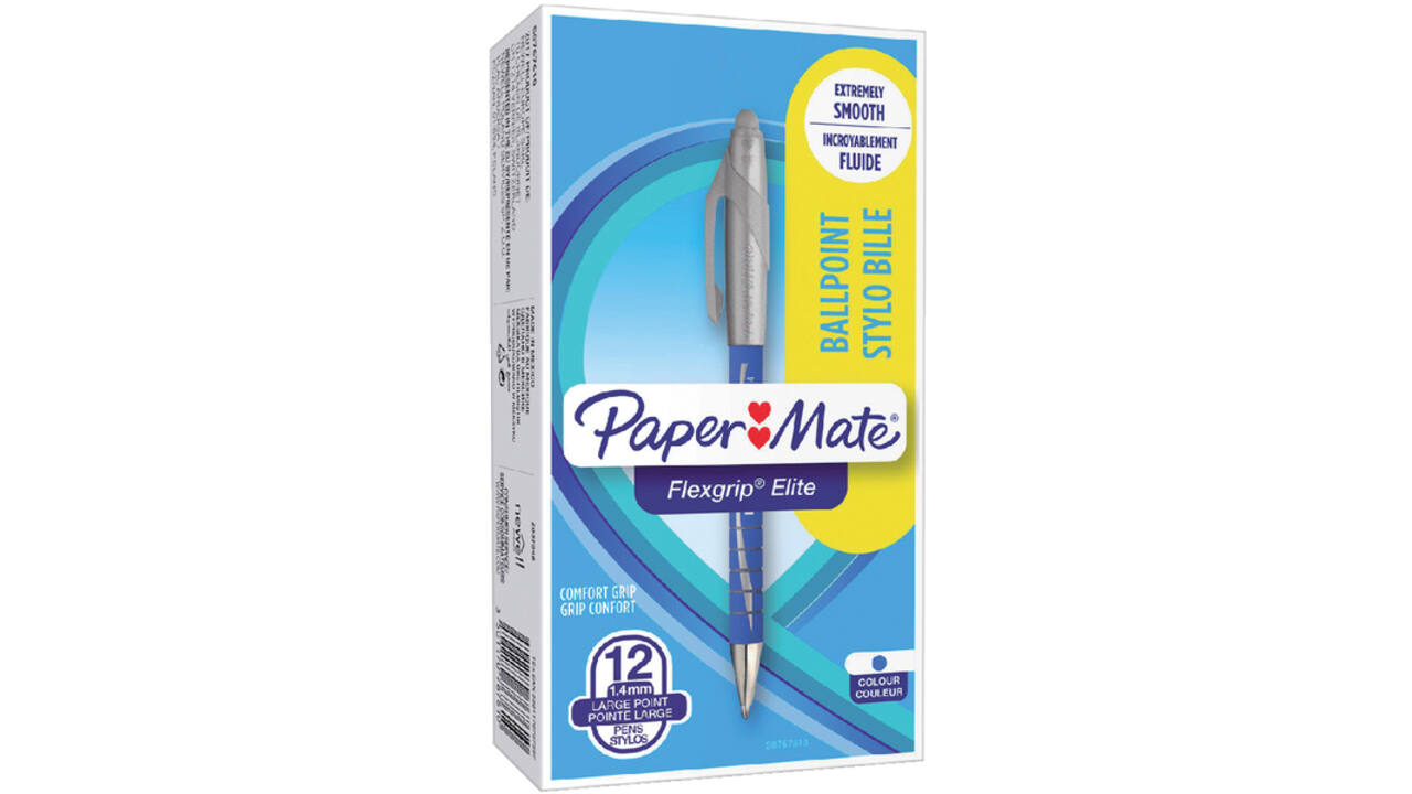 Balpen Paper Mate Flexgrip Elite breed blauw