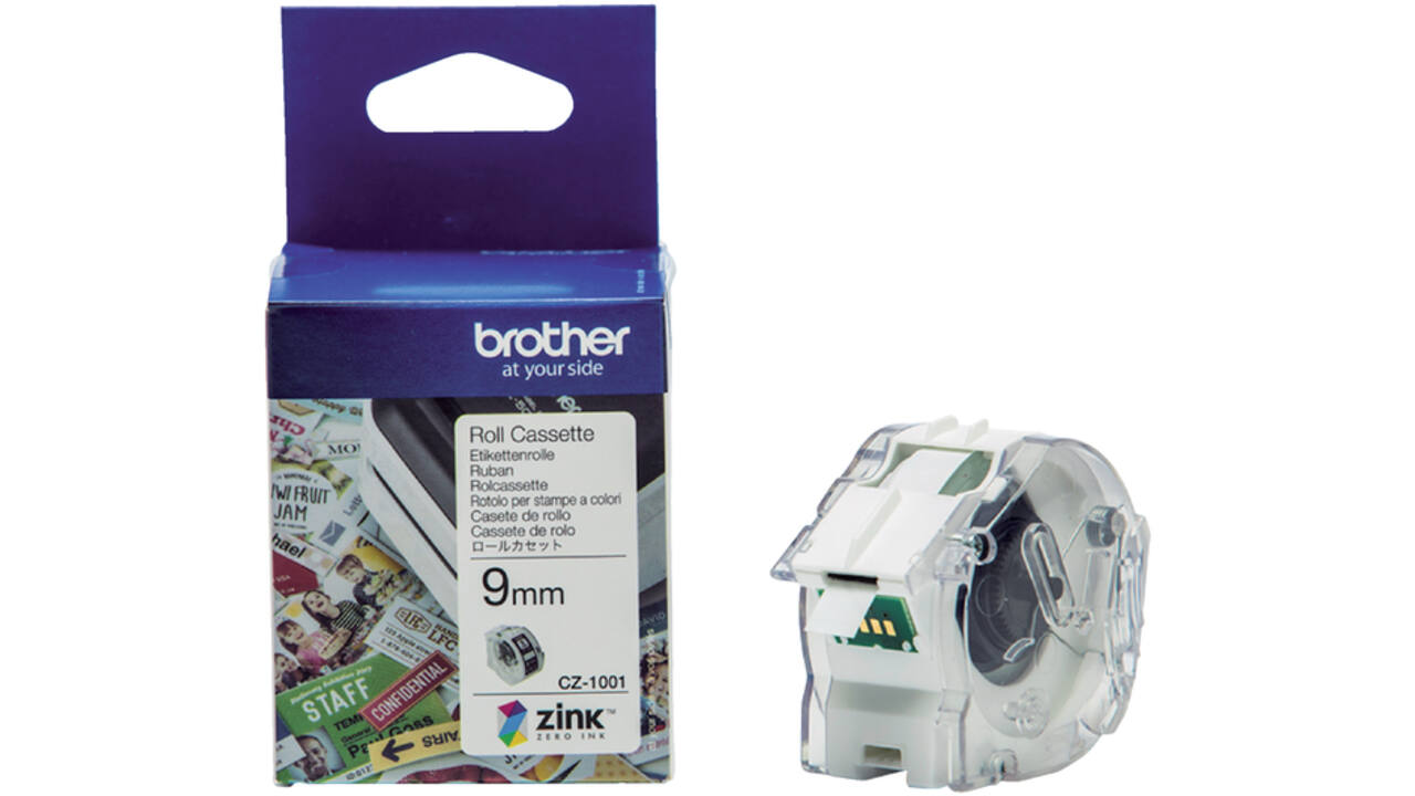 Etiket Brother CZ-1001 9mmX5m kleur opdruk