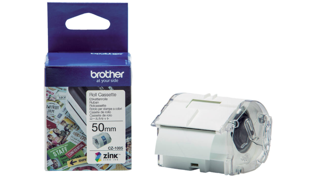 Etiket Brother CZ-1005 50mmX5m kleur opdruk