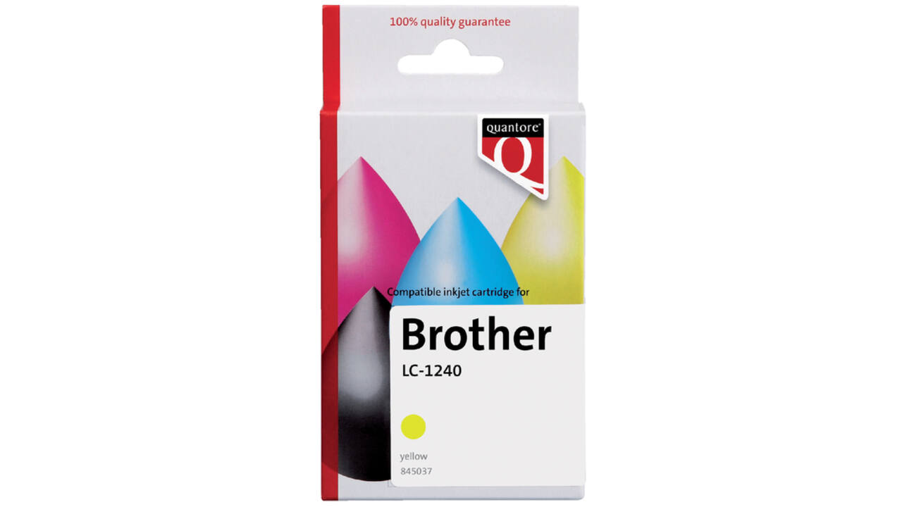 Inktcartridge Quantore alternatief tbv Brother LC-1240 geel