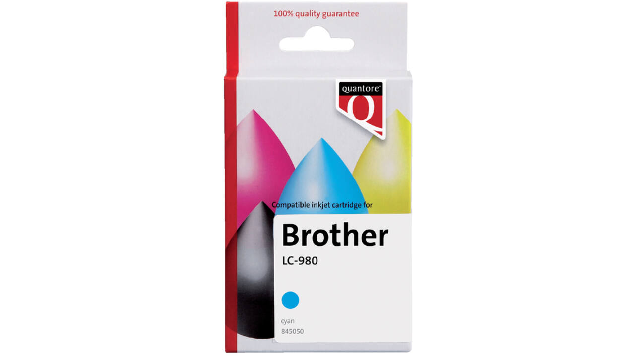Inktcartridge Quantore alternatief tbv Brother LC-980 blauw