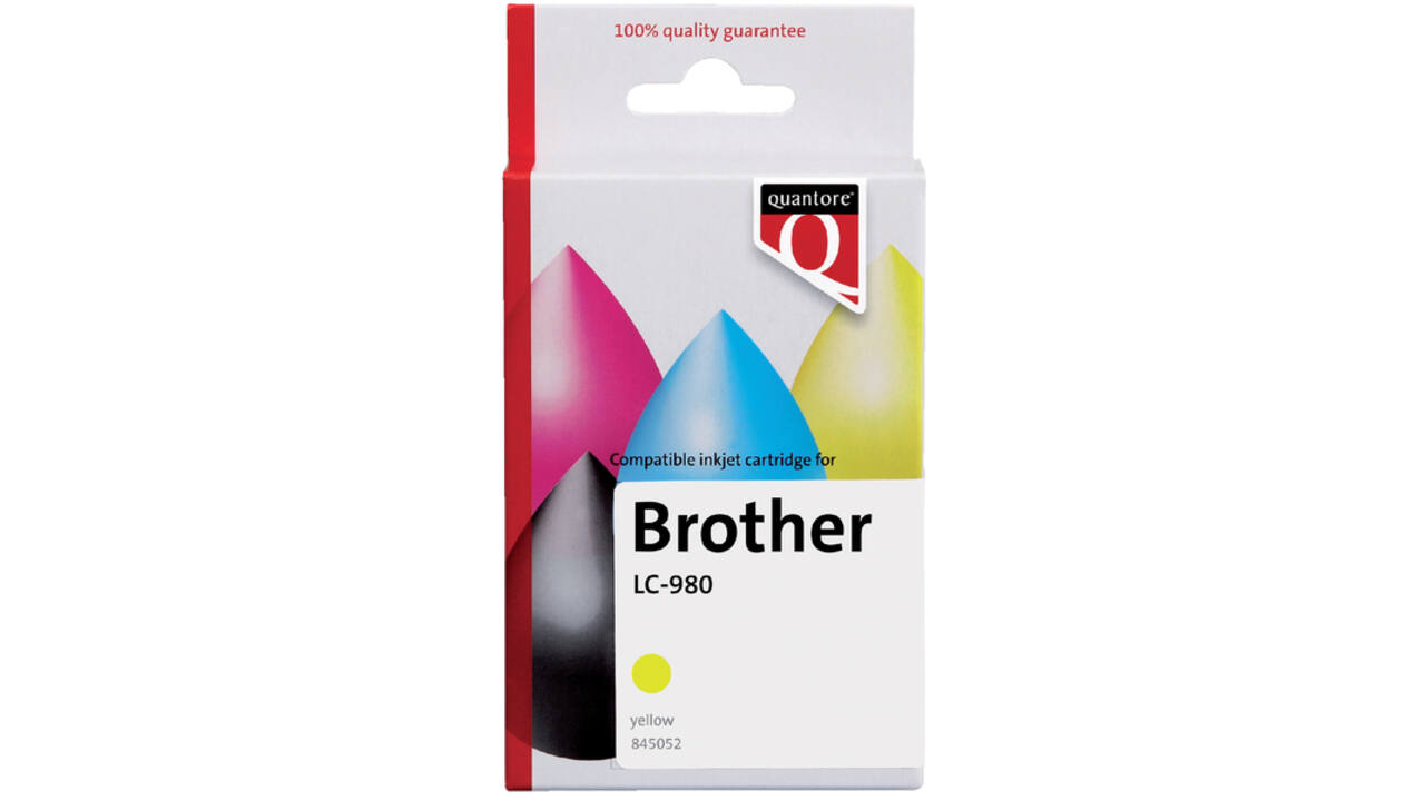 Inktcartridge Quantore alternatief tbv Brother LC-980 geel
