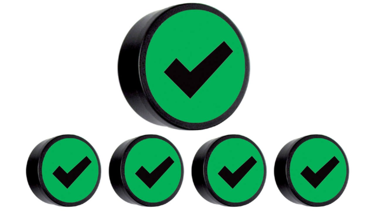 Magneet check 35mm groen