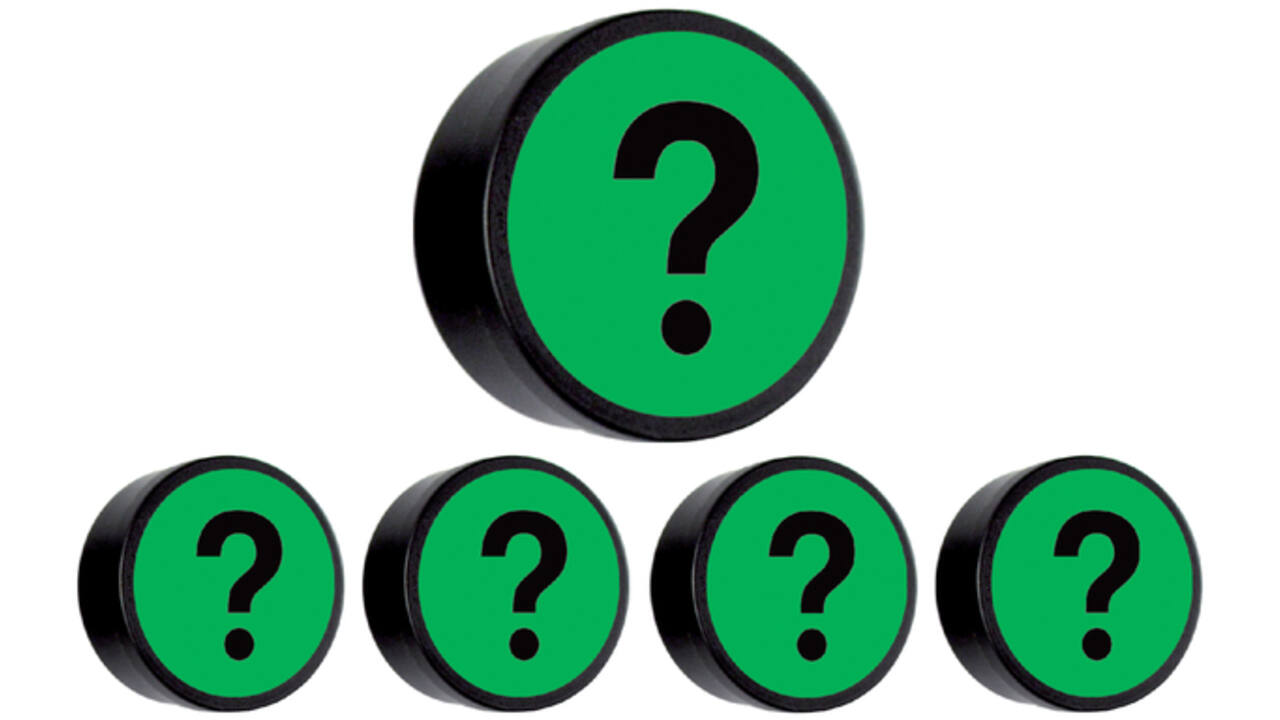 Magneet vraagteken 35mm groen