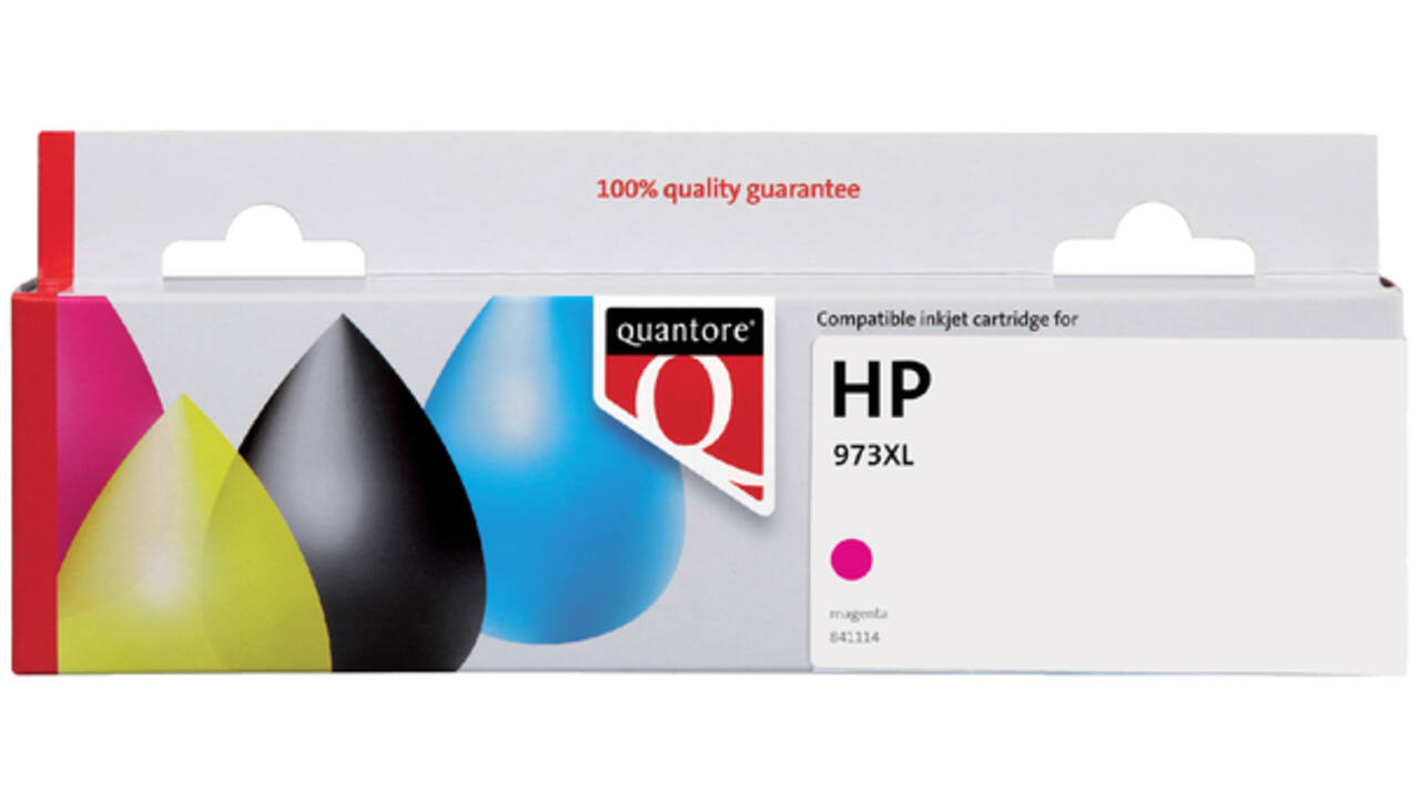 Inktcartridge Quantore alternatief tbv HP F6T82AE 973X rood