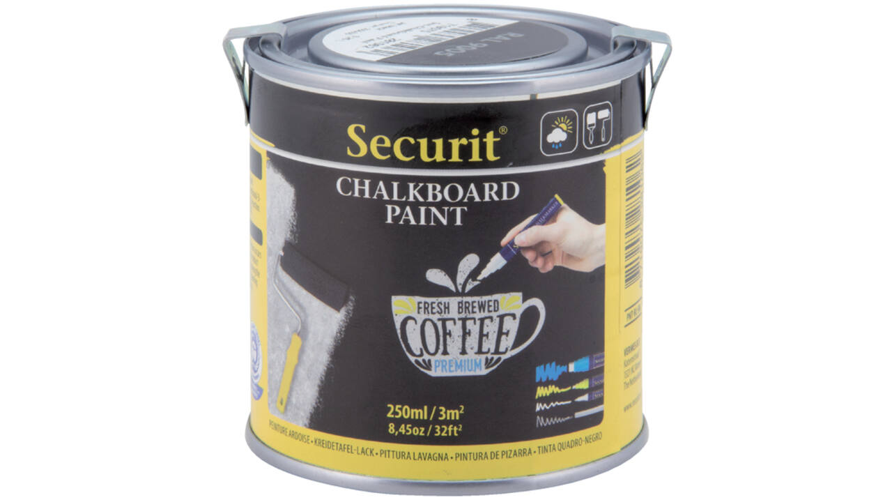 Krijtbord securit acyrlverf waterbasis 250ml zwart