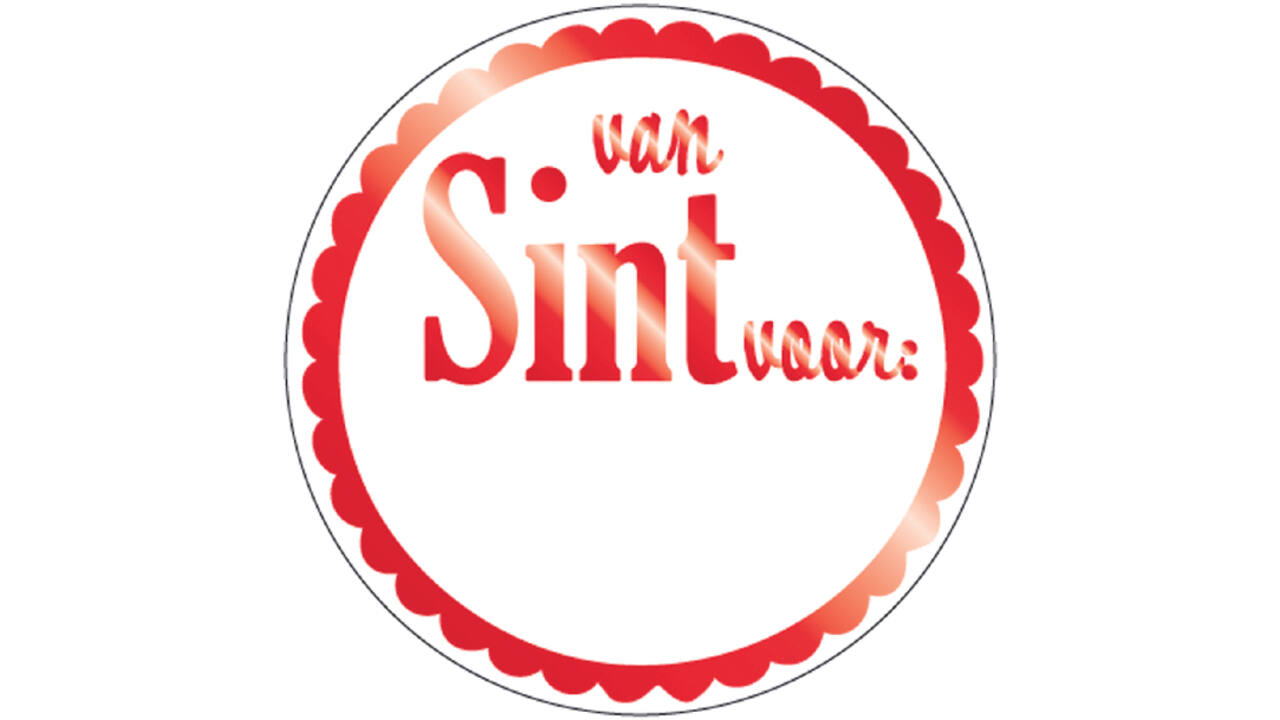 Stickers van Sint voor rond rood/wit doos à 1000 stuks
