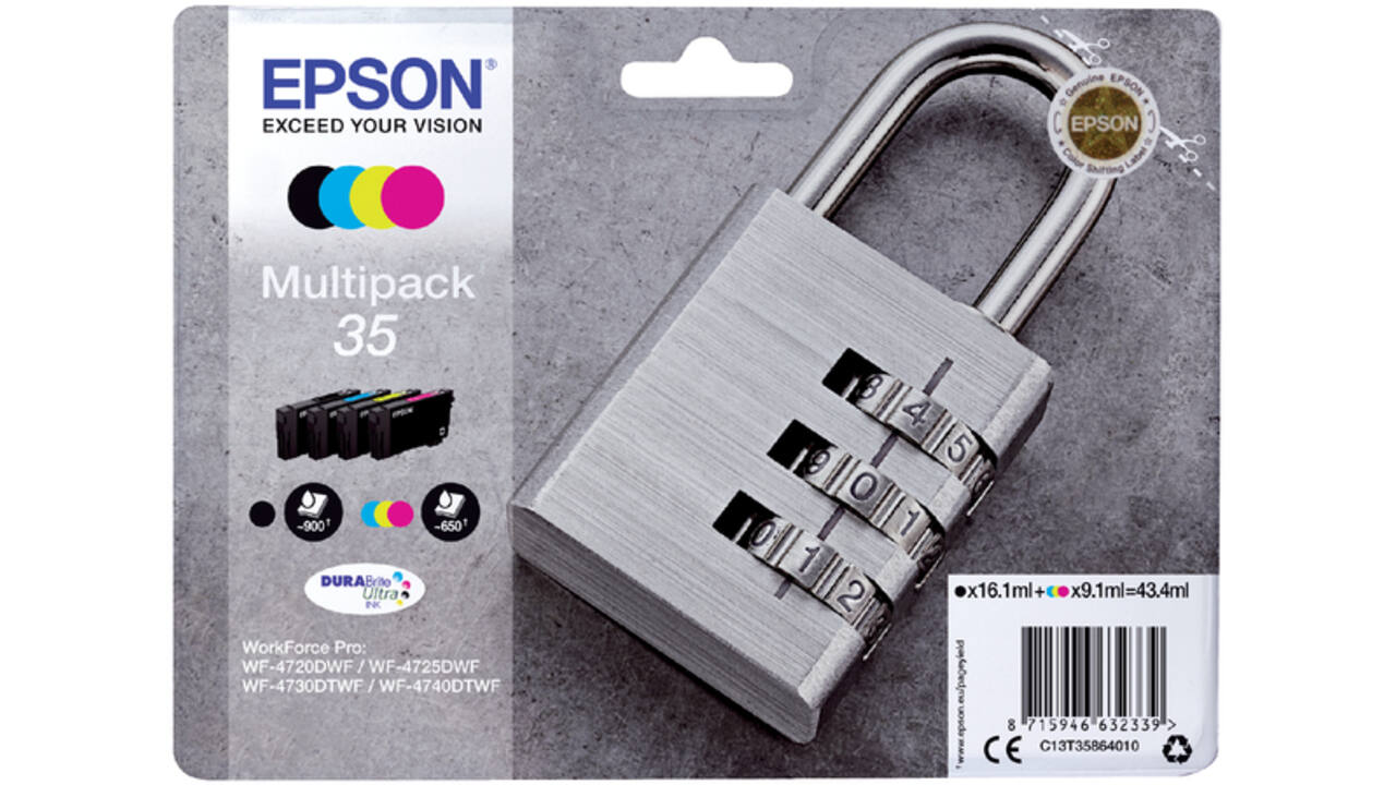 Inktcartridge Epson 35 T3586 zwart + 3 kleuren