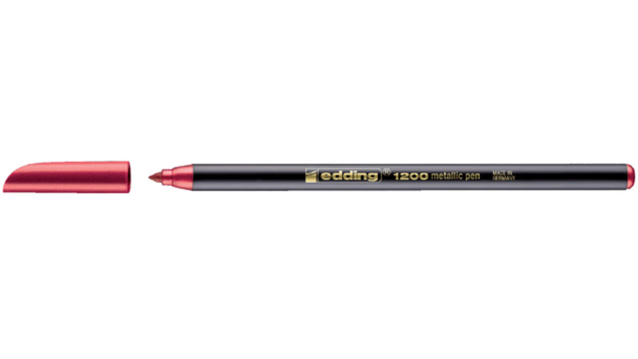Fineliner edding 1200 072 fijn metallic rood