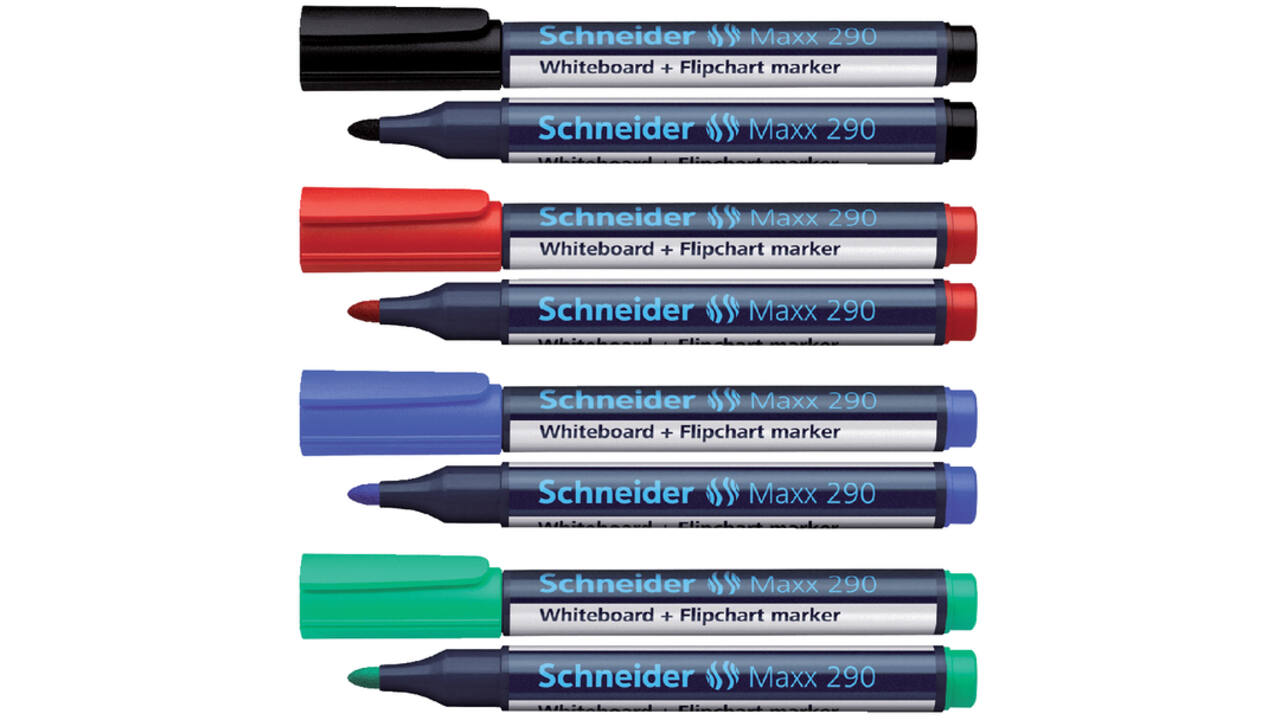 Viltstift Schneider Maxx 290 whiteboard rond 2-3mm zwart