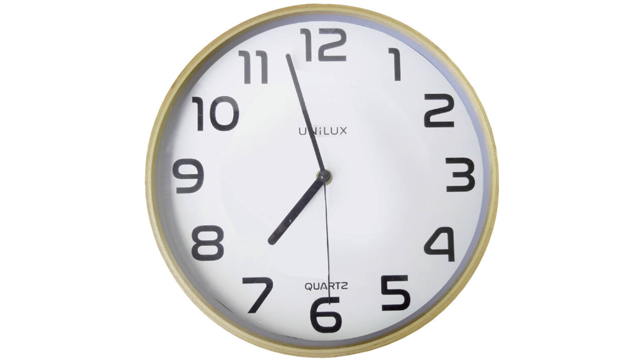 Wandklok Unilux Baltic hout wit