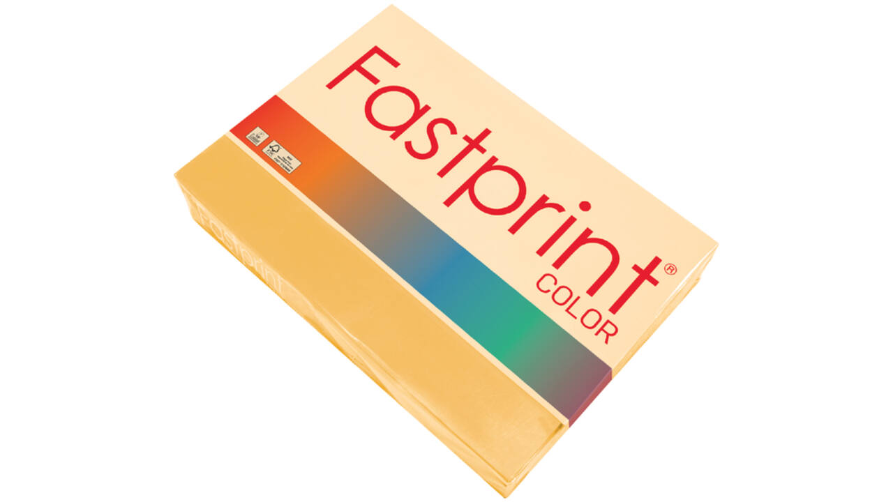 Kopieerpapier Fastprint A4 80gr goudgeel 500vel