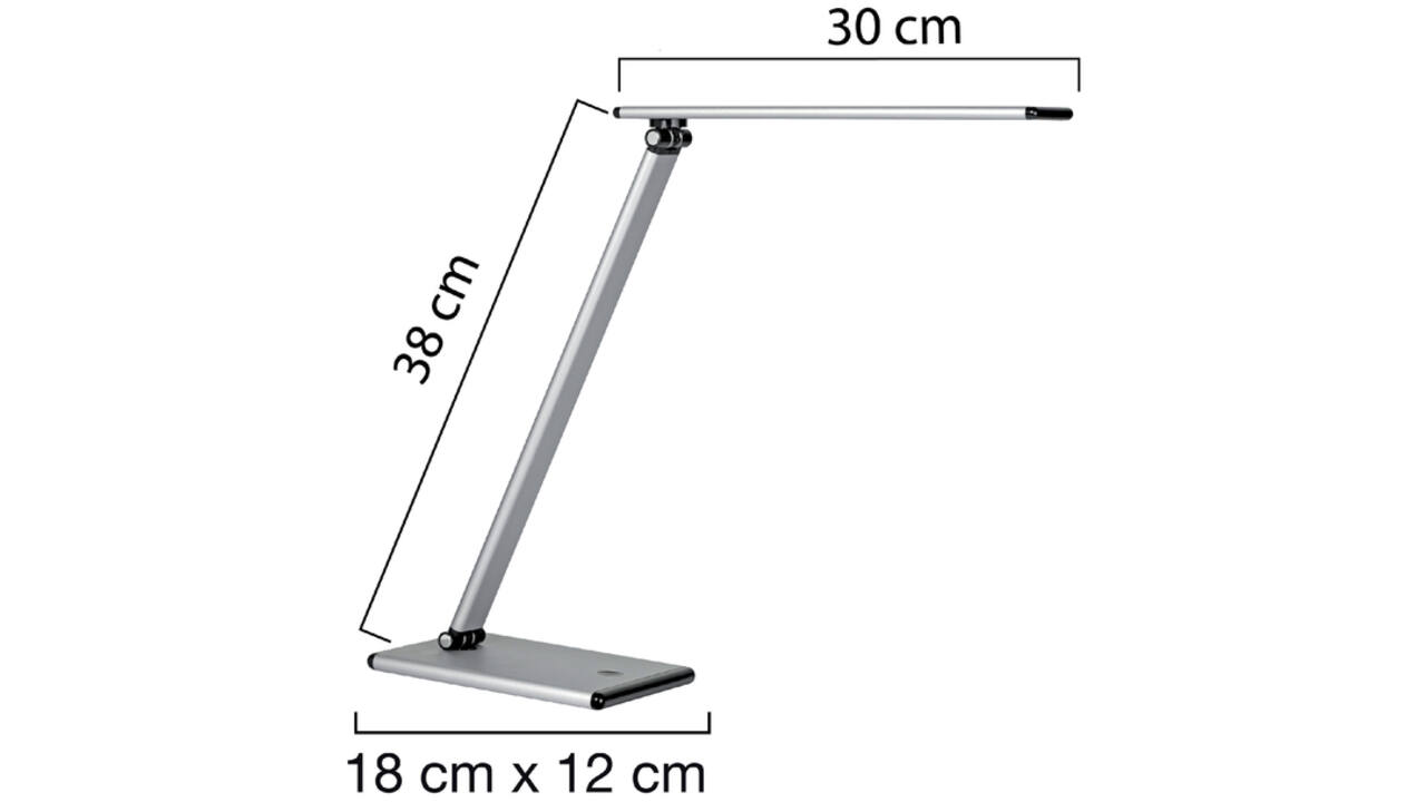 Bureaulamp Unilux Terra led aluminium grijs
