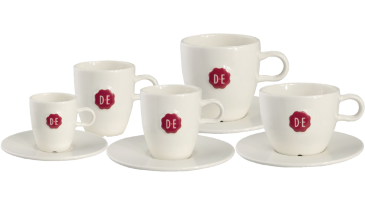 Kopje Douwe Egberts cappuccino 180ml wit