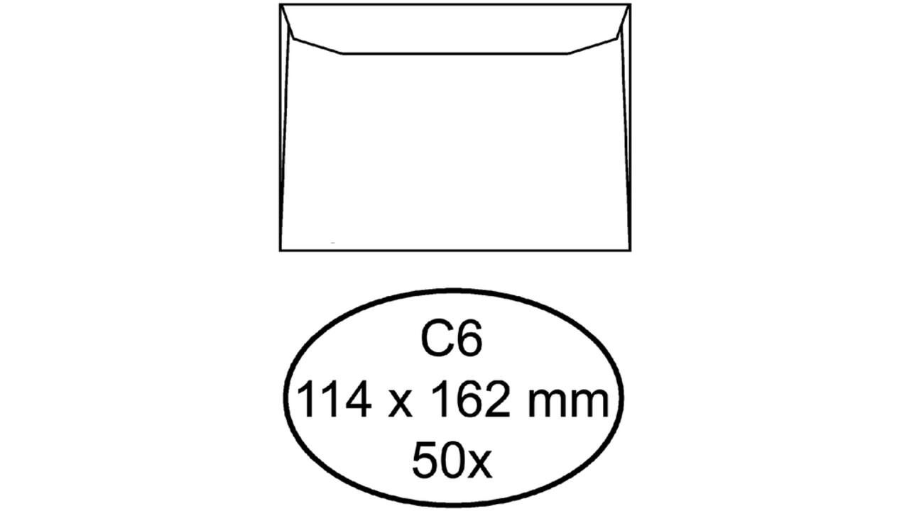 Envelop Quantore bank C6 114x162mm wit 50stuks