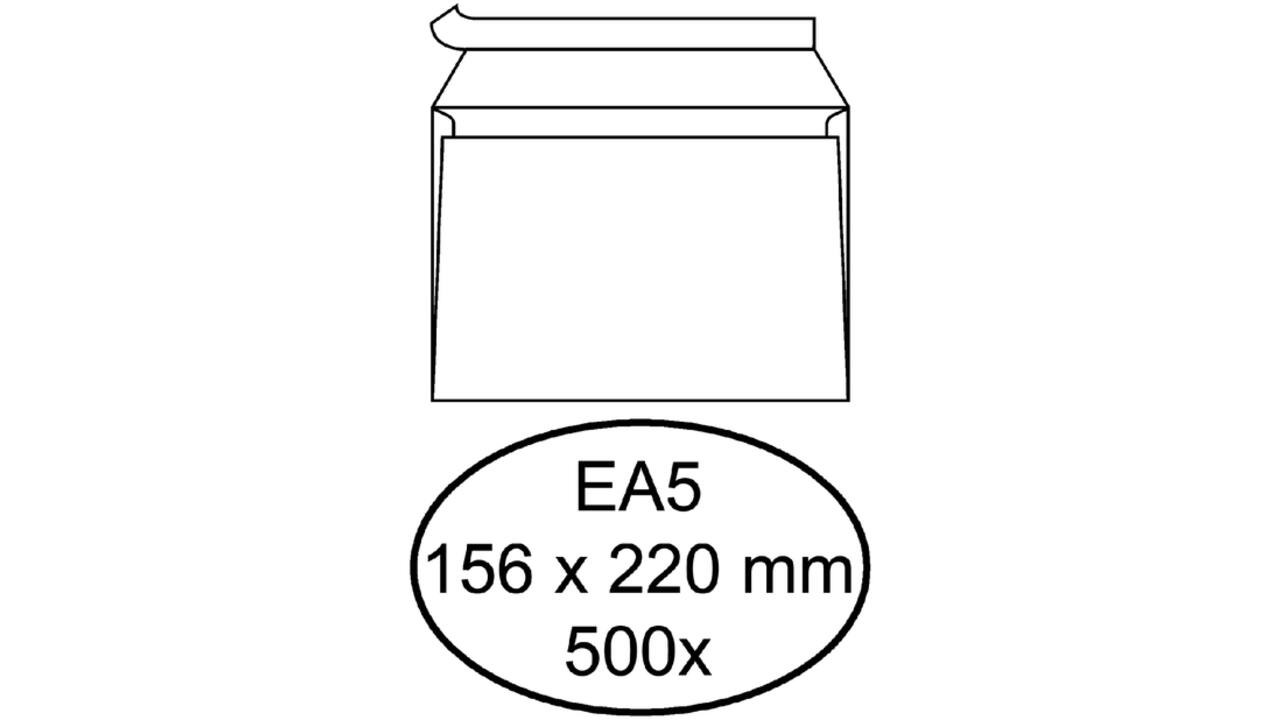 Envelop Hermes bank EA5 156x220mm zelfklevend wit doos à 500 stuks