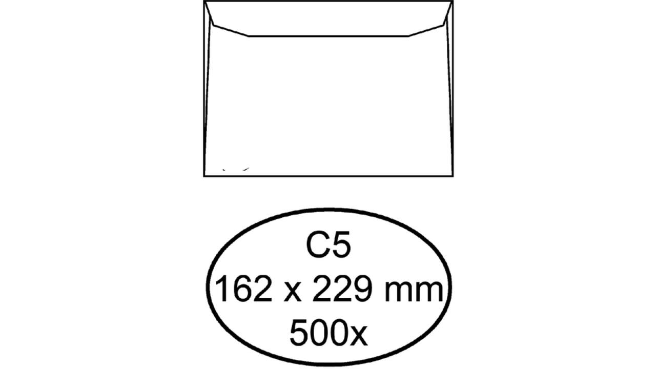 Envelop Quantore bank C5 162x229mm wit 500stuks