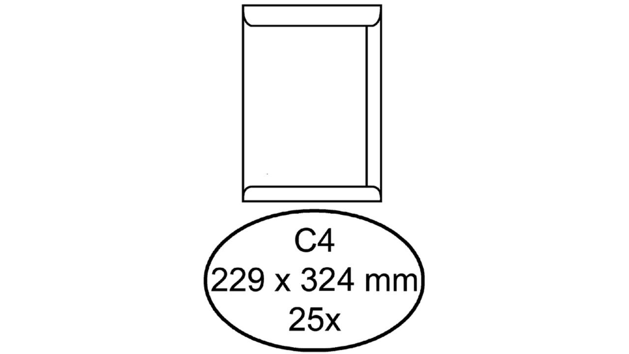 Envelop Quantore akte C4 229x324mm zelfklevend wit 25stuks