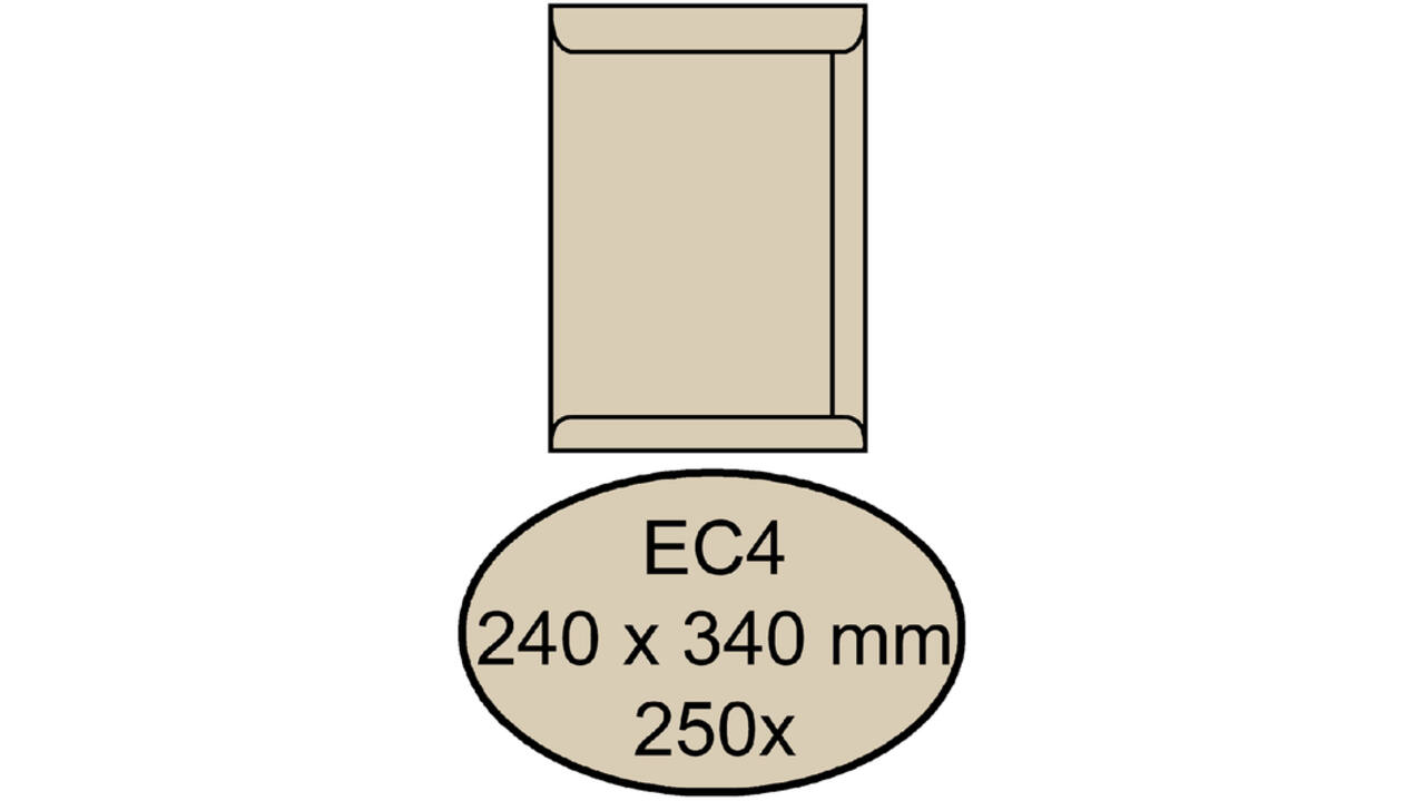 Envelop Quantore akte EC4 240x340mm cremekraft 250stuks