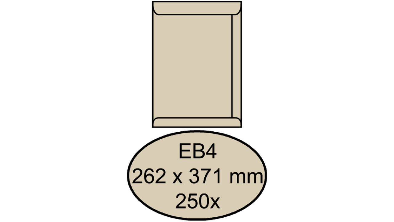 Envelop Quantore akte EB4 262x371mm cremekraft 250stuks