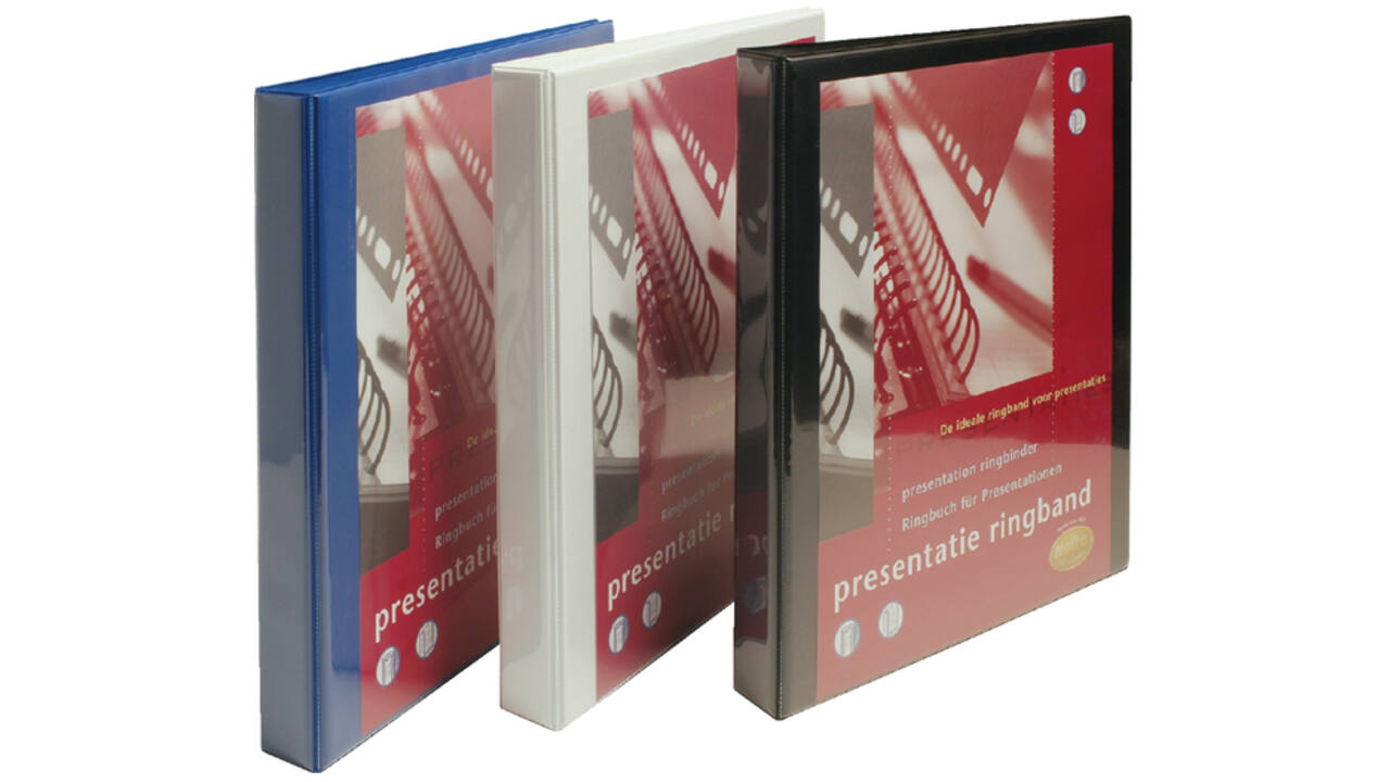 Presentatieringband Multo A4 23-rings O-mech 25mm zwart