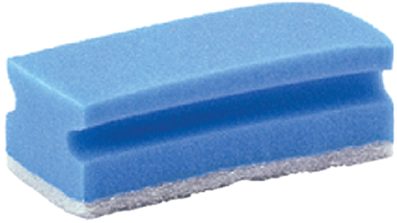 Schuurspons Cleaninq met greep 140x70x42mm blauw/wit 5 stuks