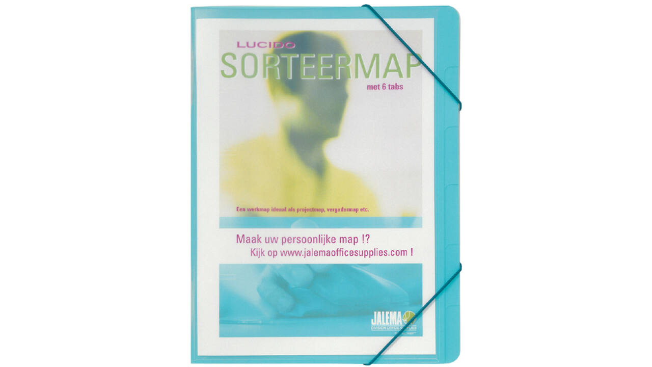 Sorteermap Jalema A4 6 vakken 270gr blauw