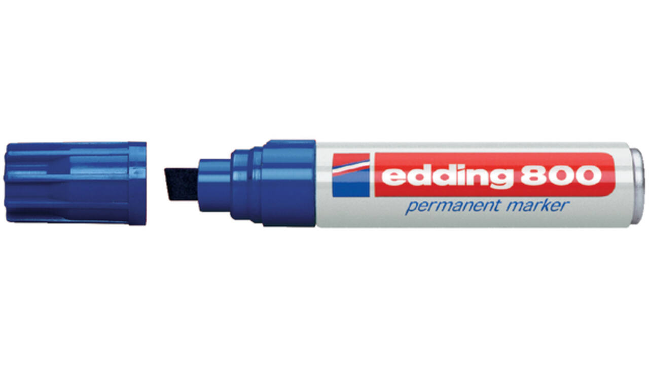 Viltstift edding 800 schuin 4-12mm blauw