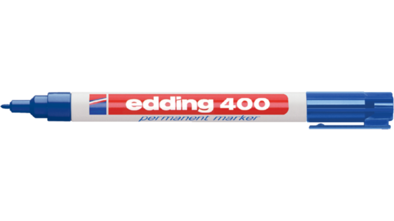 Viltstift edding 400 rond 1mm blauw