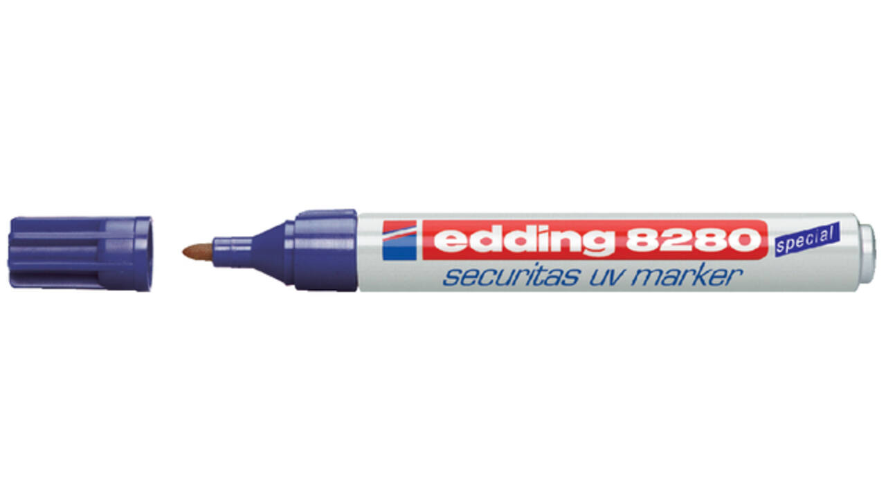 Viltstift edding 8280 onzichtbaar rond 1.5-3mm UV blister à 1 stuk