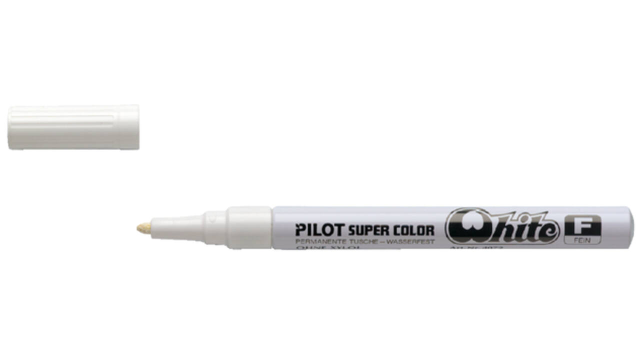 Viltstift PILOT Super Color lakmarker fijn wit