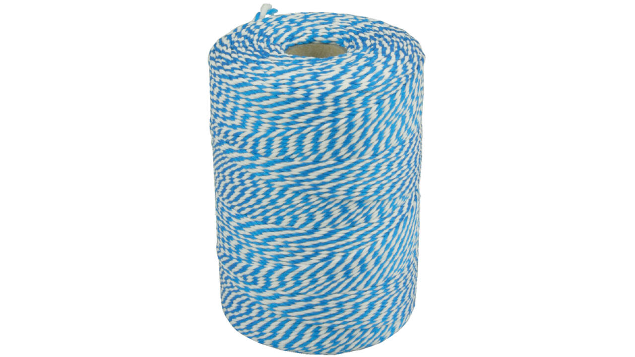 Touw Muller katoen 50 gram 45 meter blauw/wit