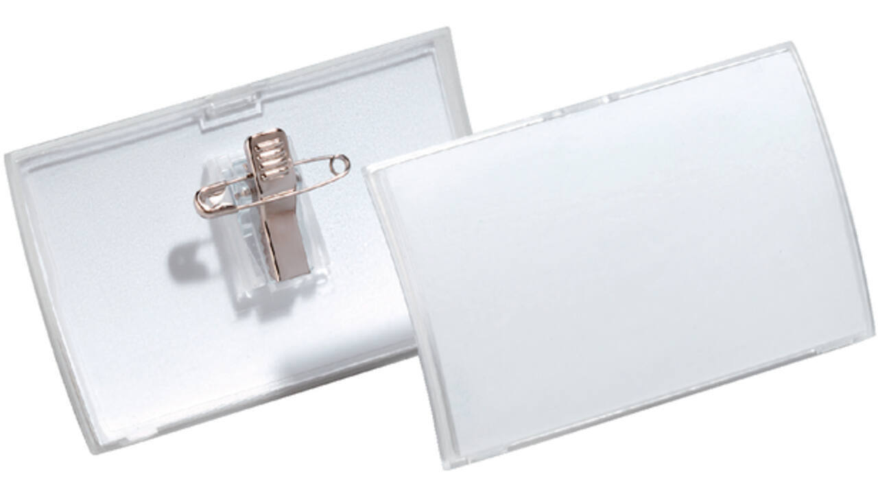 Badge Durable 8214 Click Fold met combiklem 54x90mm