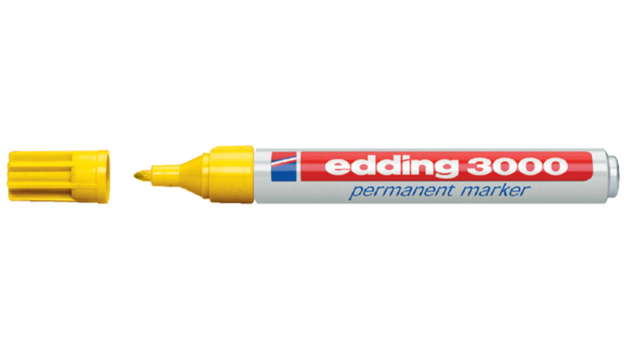 Viltstift edding 3000 rond 1.5-3mm geel