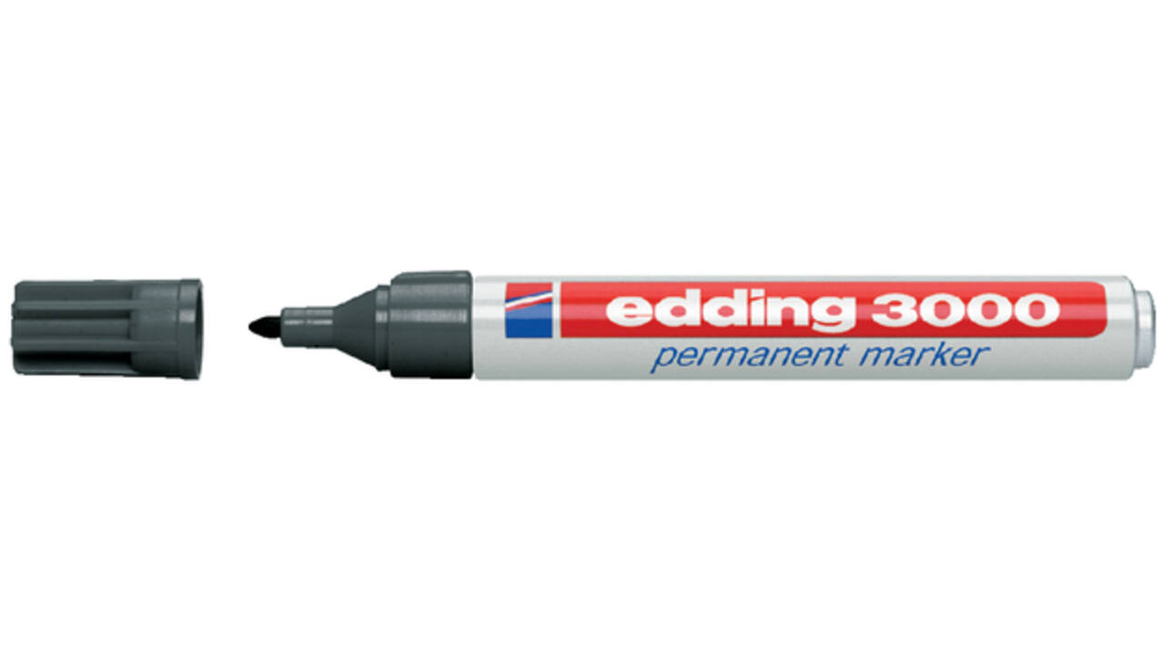 Viltstift edding 3000 rond 1.5-3mm grijs