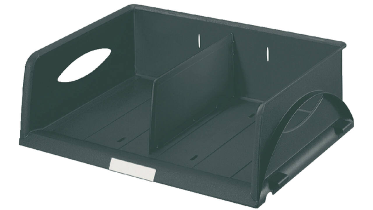 Brievenbak Leitz Sorty standaard A4 maxi dwars zwart