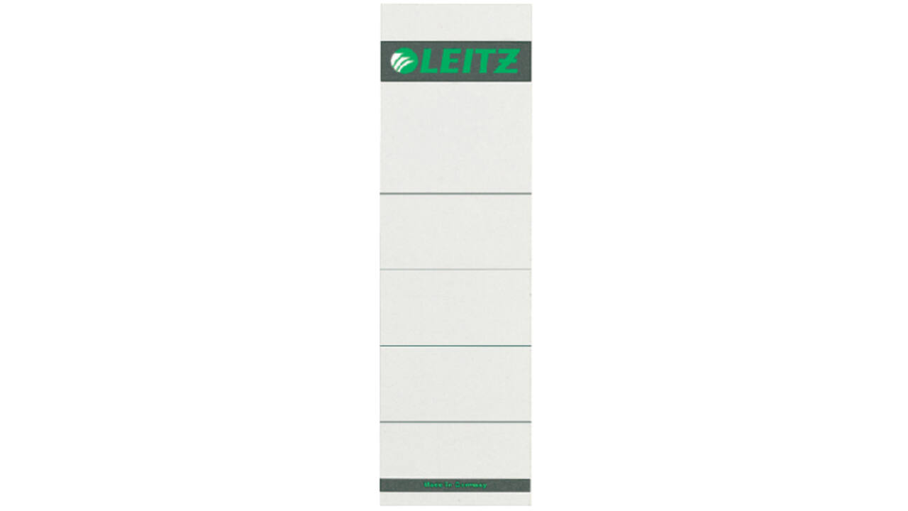 Rugetiket Leitz breed 57x191mm karton grijs