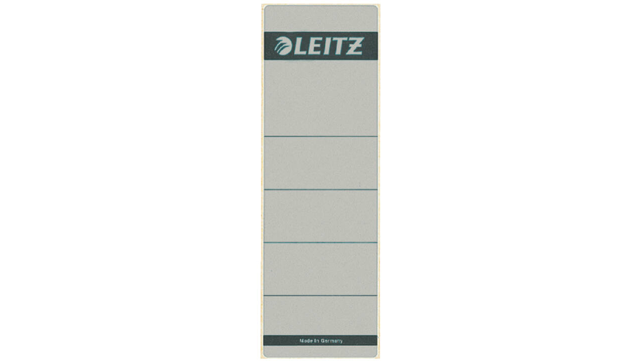 Rugetiket Leitz breed/kort 62x192mm zelfklevend grijs