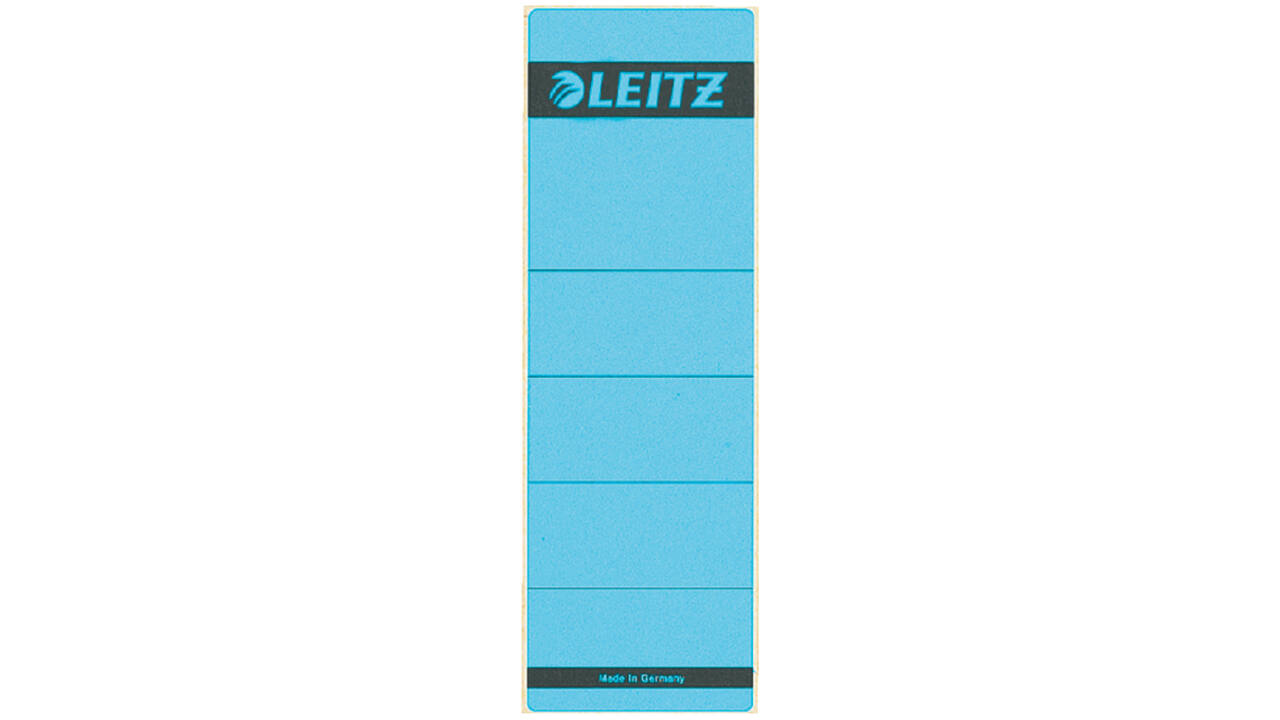 Rugetiket Leitz breed/kort 62x192mm zelfklevend blauw
